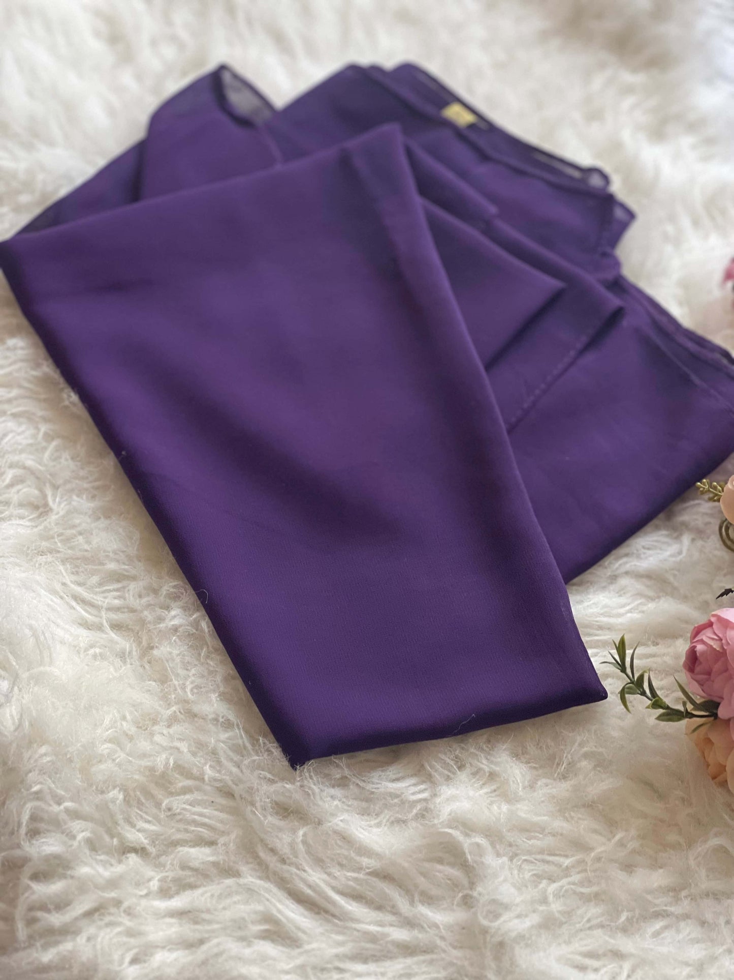 Plain Georgette - Purple