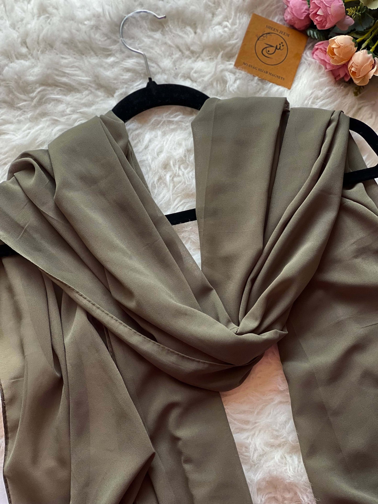 Plain Georgette - Olive