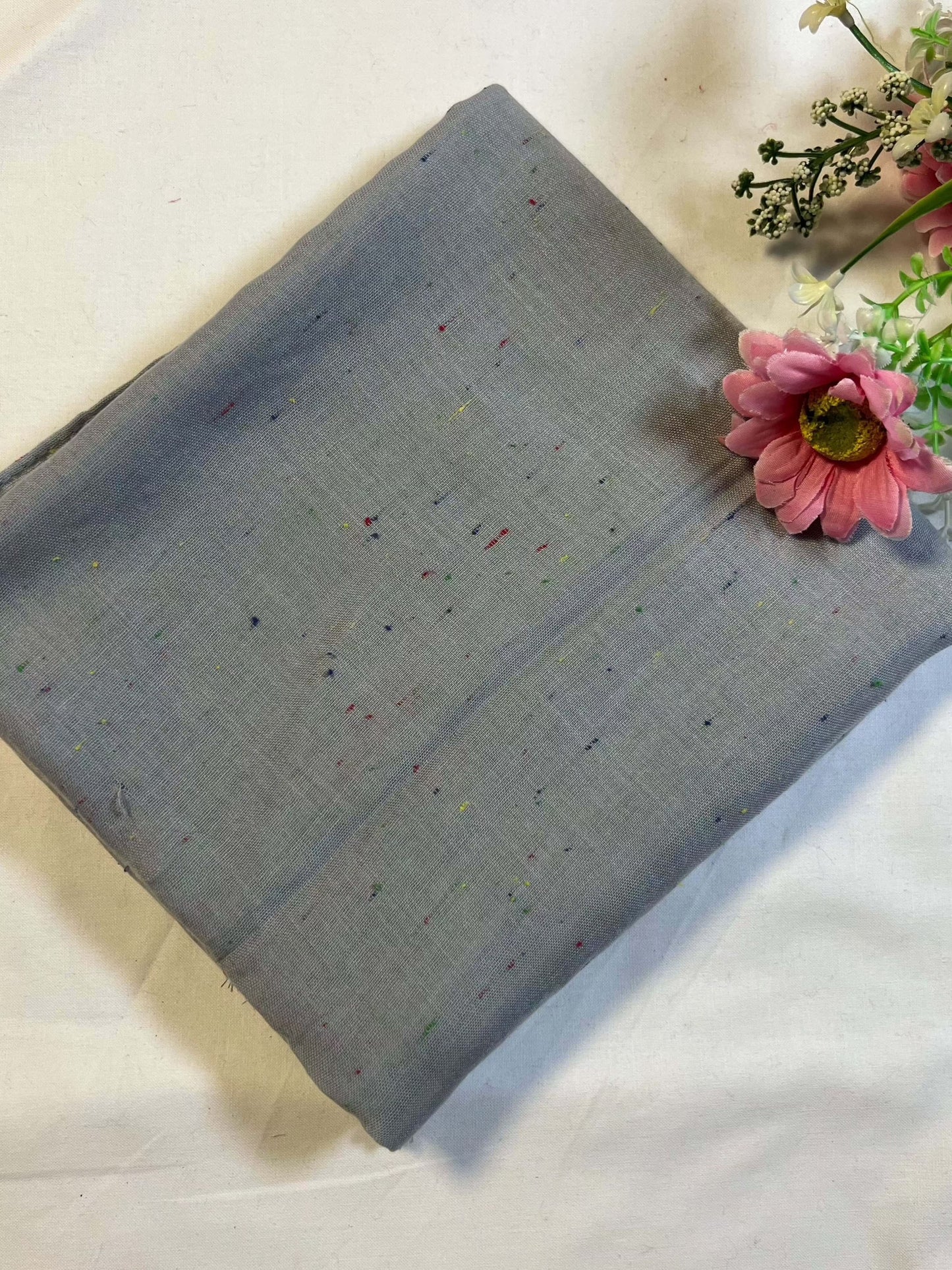 Dotted Lawn Hijab - Gray