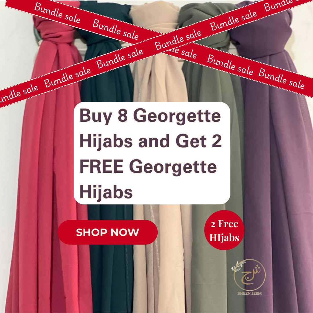 Get 2 free Georgette Hijabs when you buy 8
