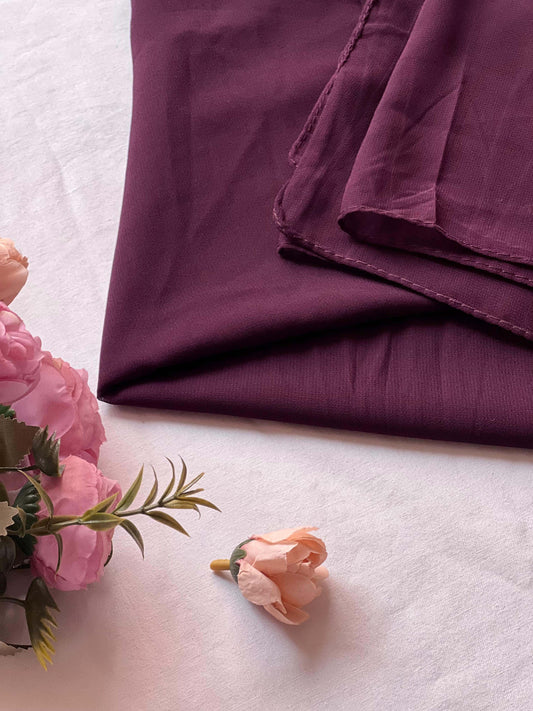 Plain Georgette - Dark Burgunday