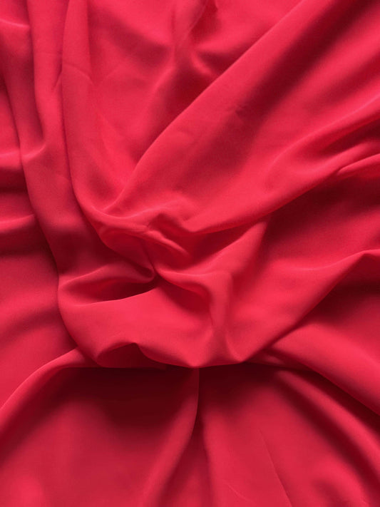 Plain Georgette - Bright Red