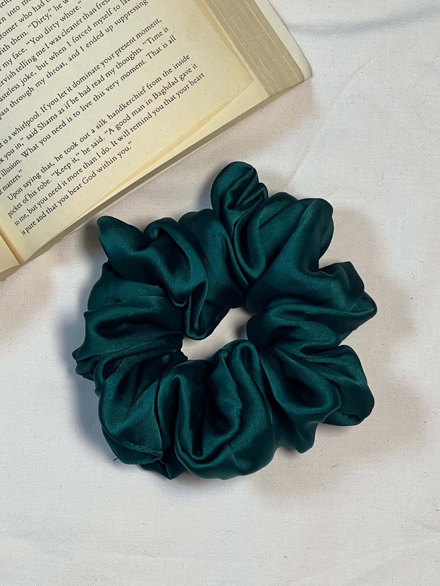 SILK SCRUNCHIE TEAL