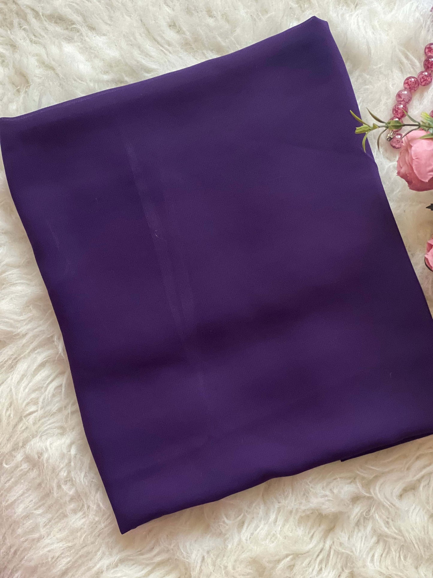 Plain Georgette - Purple