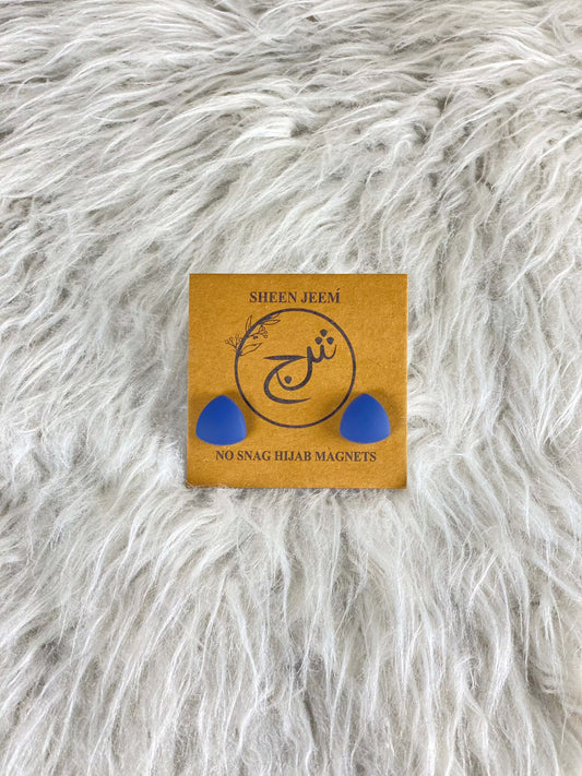 Hijab Magnet Triangle Matte Blue  - Pair of 1