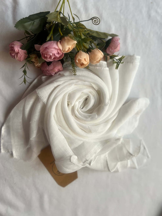 Turkish Lawn Hijab - White