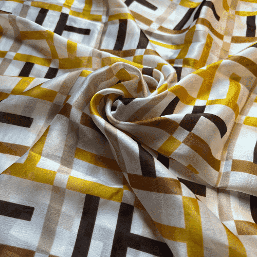 Printed Silk Scarf Autumn Hues