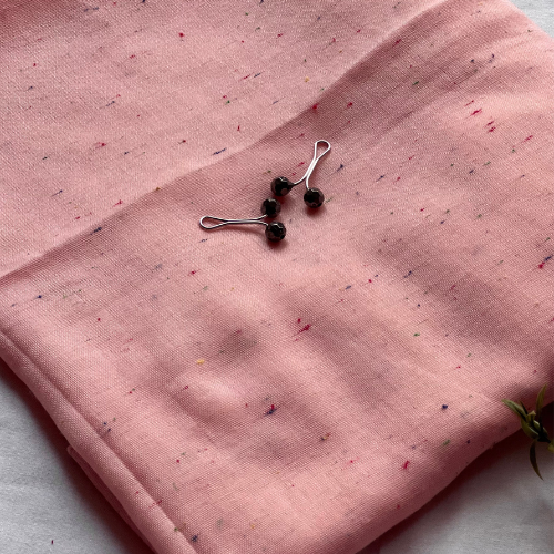 Dotted Lawn Hijab - Baby Pink