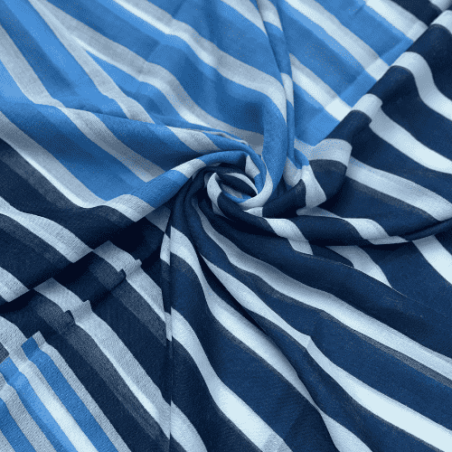Printed Lawn Ocean Waves