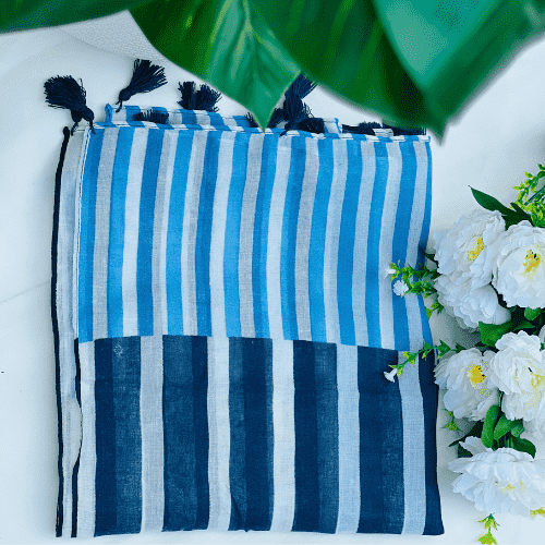Printed Lawn Ocean Waves