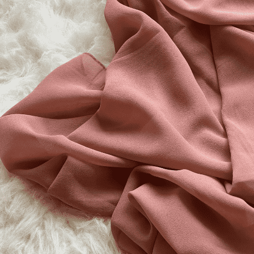 Plain Georgette - Peach Blossom