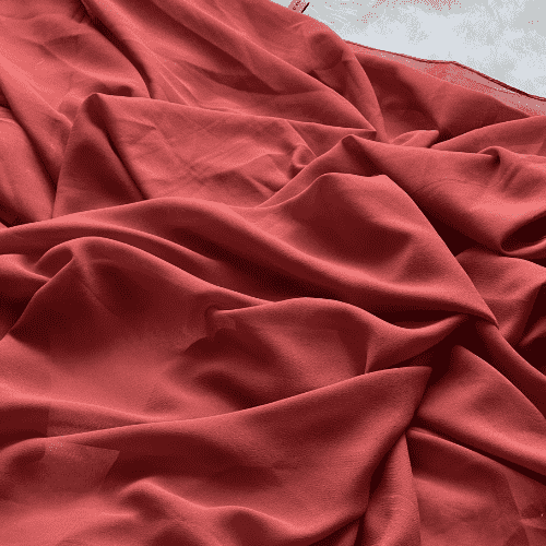 Plain Georgette - Rusty red