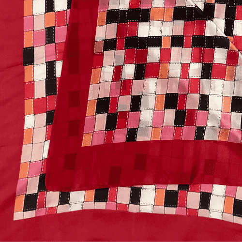 Printed Silk Scarlet Weave