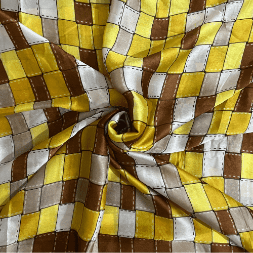 Printed Silk Sunset Grid