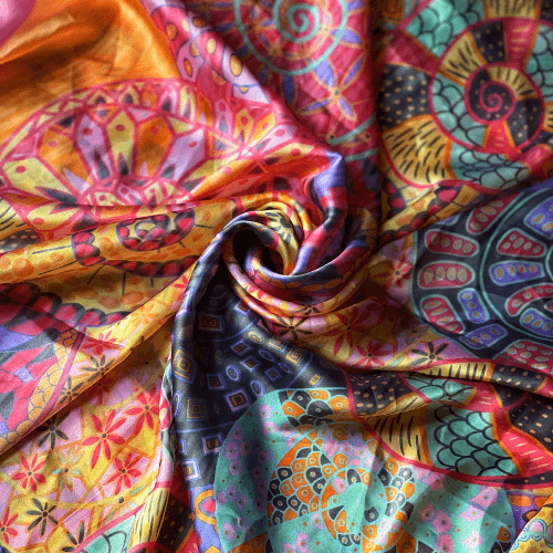 Printed Silk Scarf Urban Splash