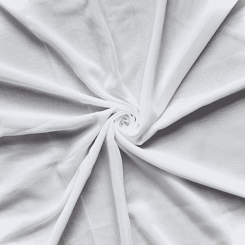 Plain Georgette - White
